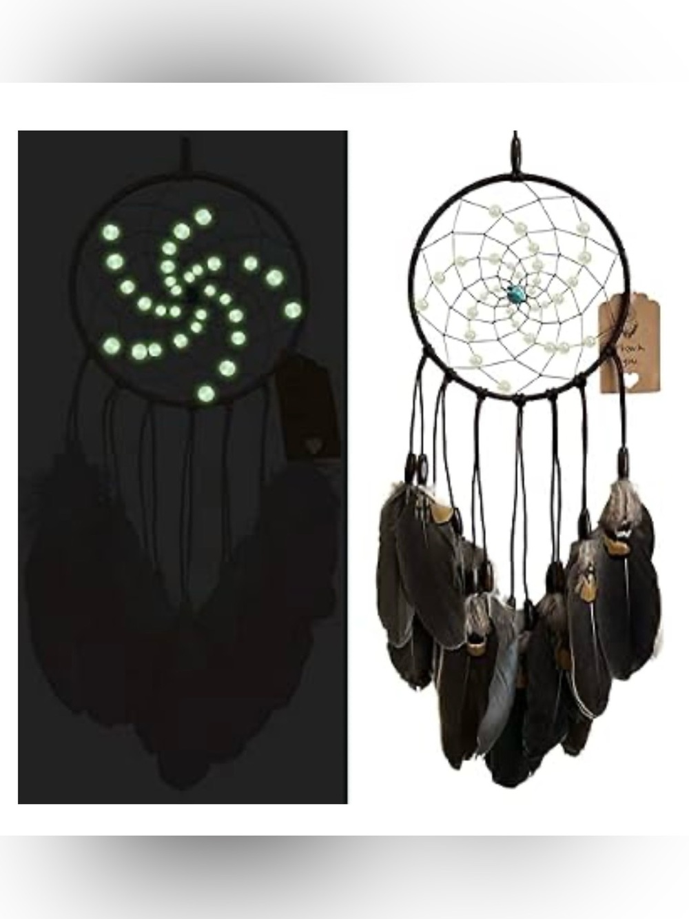 Dream catcher with Glow in the dark beads